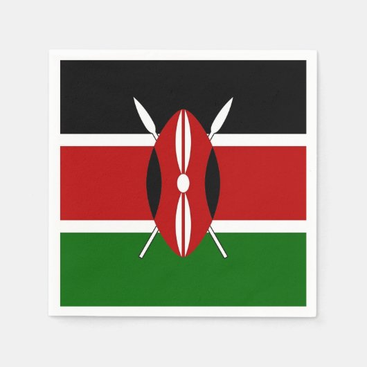 Serviettes en papier patriotique avec drapeau du K (Devant)