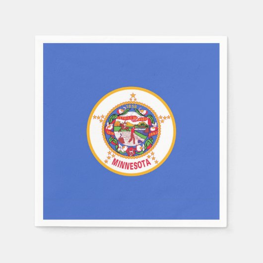 Serviettes en papier patriotique avec drapeau du M (Devant)