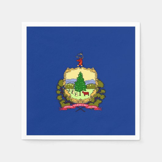 Serviettes en papier patriotique avec drapeau du V (Devant)