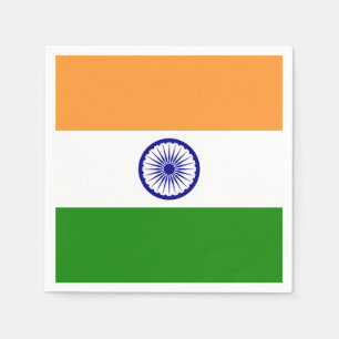 Serviettes en papier patriotique avec drapeau indi
