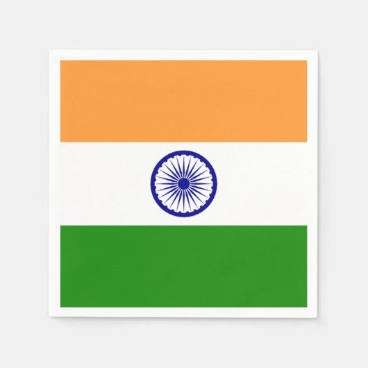 Serviettes en papier patriotique avec drapeau indi (Devant)