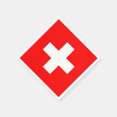 Serviettes en papier patriotique avec drapeau suis (Coin)