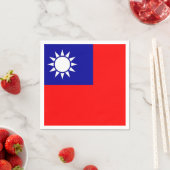Serviettes en papier patriotique avec drapeau taïw (En situation)