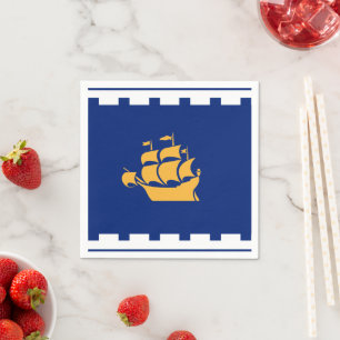 Serviettes en papier patriotiques avec drapeau de 