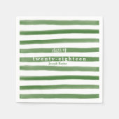 Serviettes en papier peint vert moderne (Devant)