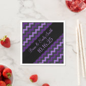 Serviettes en papier personnalisables en chevron v (En situation)