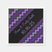 Serviettes en papier personnalisables en chevron v (Devant)