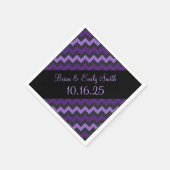 Serviettes en papier personnalisables en chevron v (Coin)