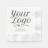 Serviettes en papier personnalisées avec logo et t (Devant)