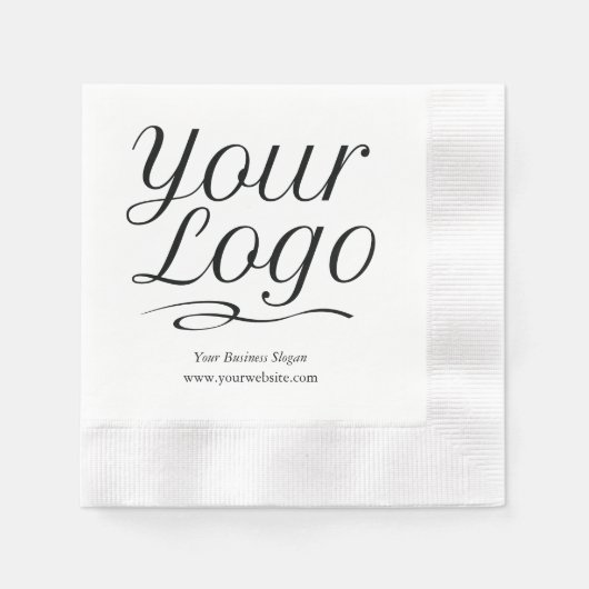 Serviettes en papier personnalisées avec logo et t (Devant)