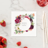 Serviettes en papier personnalisées Bohemian Bloom (En situation)