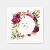 Serviettes en papier personnalisées Bohemian Bloom (Devant)