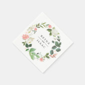 Serviettes en papier personnalisées Couronne flora (Coin)