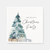 Serviettes en papier personnalisées de Noël rustiq (Devant)