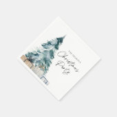 Serviettes en papier personnalisées de Noël rustiq (Coin)