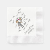 Serviettes en papier personnalisées 'Je dis oui' p (Devant)