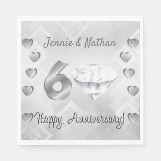 Serviettes en papier personnalisées pour l'anniver (Devant)