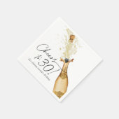 Serviettes en papier personnalisées pour le 30e an (Coin)