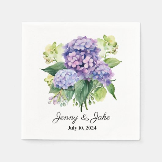 Serviettes en papier personnalisées pour mariage (Devant)