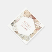 Serviettes en papier personnalisées Rustique Bohèm (Coin)