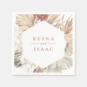 Serviettes en papier personnalisées Rustique Boho- (Devant)