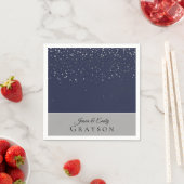 Serviettes en papier - Petite Étoiles Minuit et gr (En situation)
