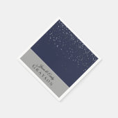 Serviettes en papier - Petite Étoiles Minuit et gr (Coin)