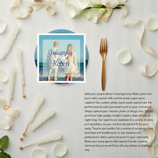 Serviettes en papier photographique