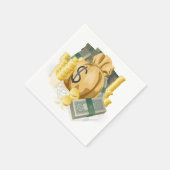Serviettes en papier Piles d'argent (Coin)