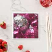 serviettes en papier Pink Baubles (En situation)