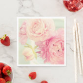 Serviettes en papier - Pivoines (En situation)