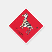Serviettes en papier Pizzebra Pizza Zèbre (Coin)