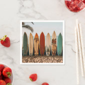 Serviettes en papier Planche de surf  (En situation)