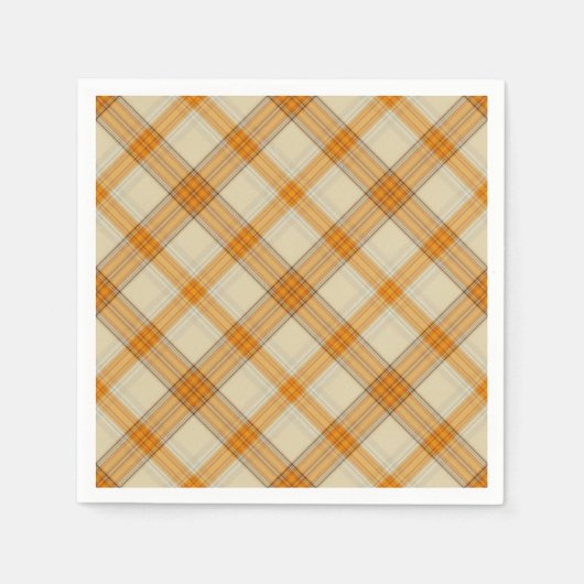 Serviettes en papier plissé motif d'automne (Devant)