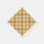 Serviettes en papier plissé motif d'automne (Coin)