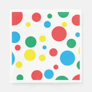 Serviettes en papier Pois coloré ; choisir la tail