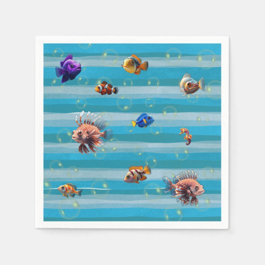 Serviettes en papier Poisson Bowl (Devant)