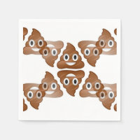 serviettes en papier poop emojis