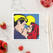 Serviettes en papier Pop Art Happily Ever After (En situation)