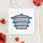 Serviettes en papier Pot gris (En situation)