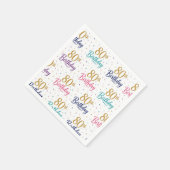 Serviettes en papier pour 80e anniversaire, Fête d (Coin)
