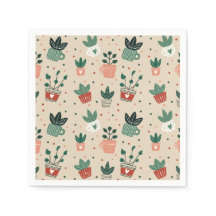 Serviettes en papier pour amoureux des plantes