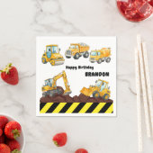 Serviettes en papier pour anniversaire de construc (En situation)