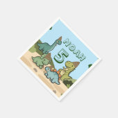 Serviettes en papier pour anniversaire de dinosaur (Coin)