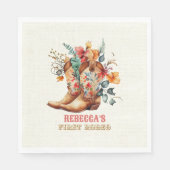 Serviettes en papier pour anniversaire Première Ro (Devant)