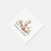 Serviettes en papier pour anniversaire thème cirqu (Coin)