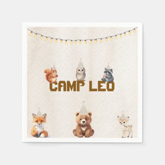 Serviettes en papier pour anniversaire thème de ca (Devant)
