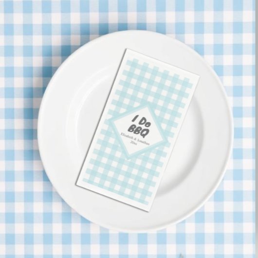 Serviettes en papier pour BBQ 'I Do'