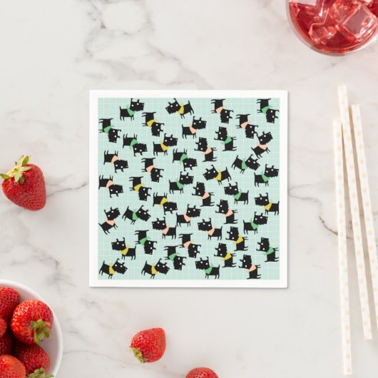 Serviettes en papier pour chiens mignons (En situation)