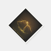 Serviettes en papier pour cloches de Noël dorées (Coin)